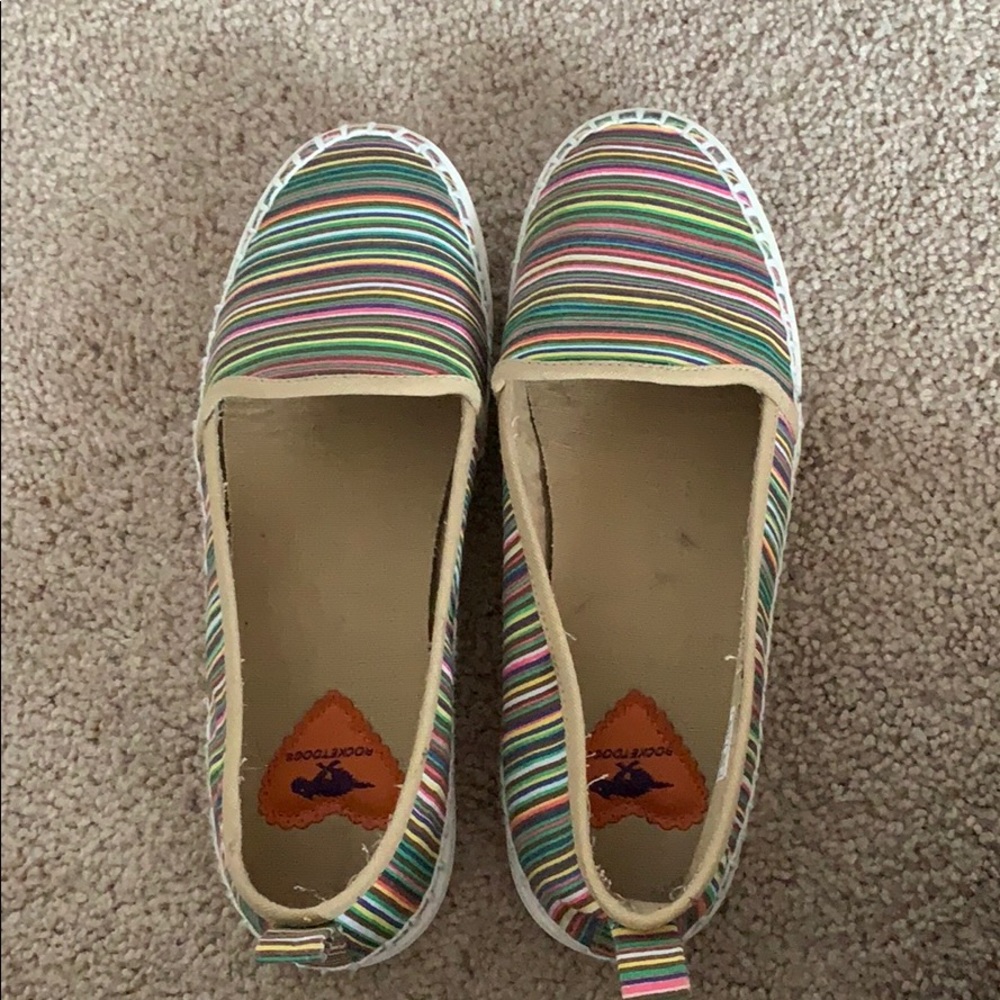 Rocket dog colorful slip on shoes size 7